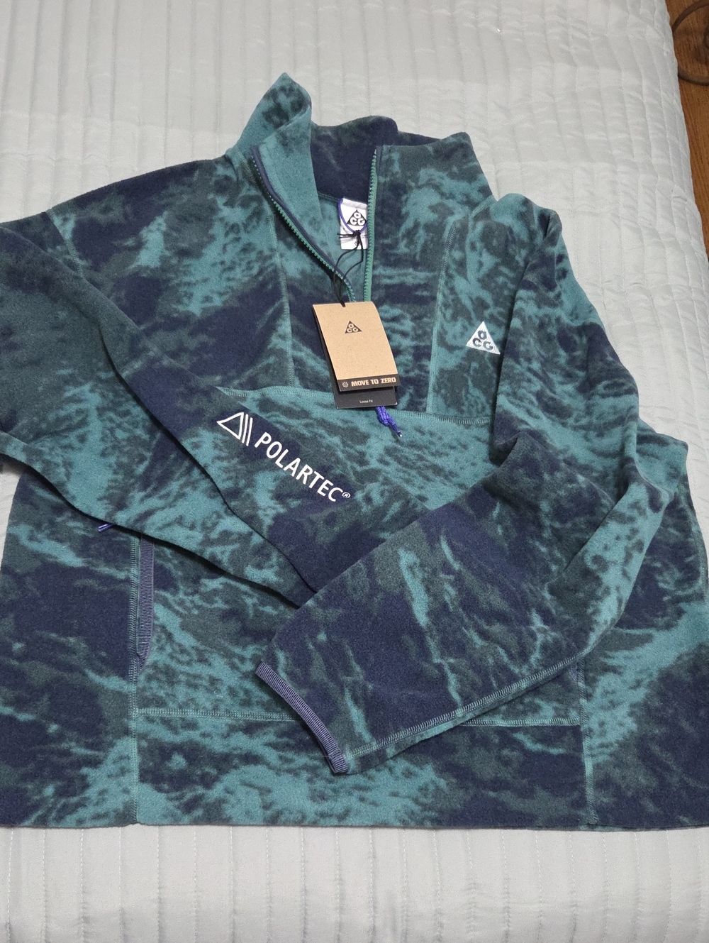 ACG Nike Polartec Women's Teal & Navy Fleece Pullover M
